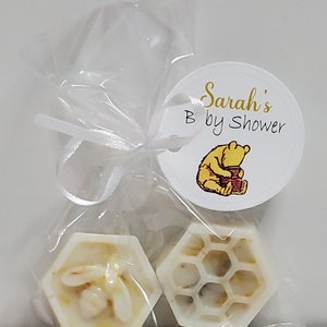 Honey Bee Honeycomb Personalized Baby Shower Favors Sweet As Can Bee Soap Gender Reveal Goats Milk Birthday image 8