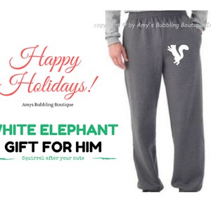 Pantalones de estar por casa con forma de ardilla: regalo divertido para tu novio, regalo de broma de elefante blanco