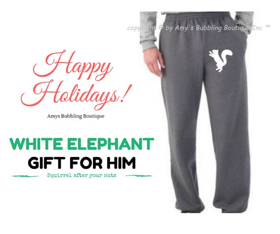 Nuts for You Amys Bubbling Boutique Gift for Him Squirrel Sweatpants for Him Boyfriend Husband