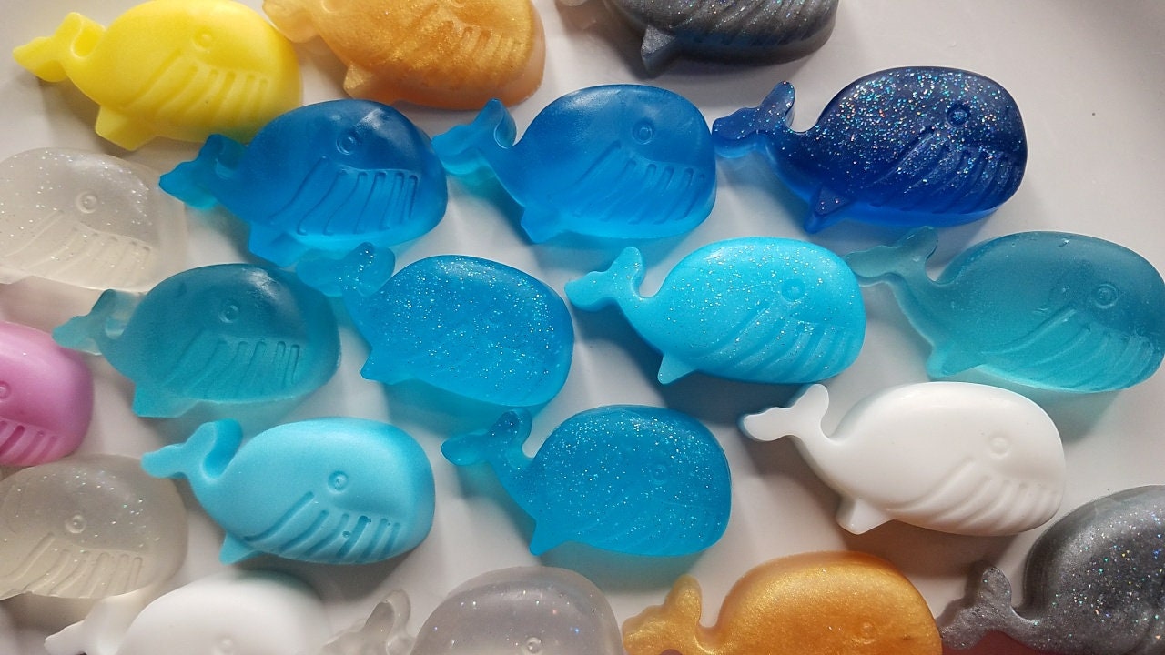 Whale Baby Shower Favors - Nautical Birthday Under the Sea Coastal Theme, Soaps for party, bridal shower - Pack of 20