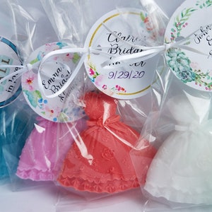 Bridal Shower Favors Wedding Dress Personalized for Guests Custom Scent Quinceanera, Pack of 10 image 9