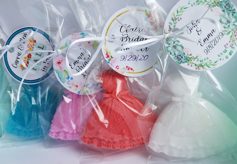 Bridal Shower Favors Wedding Dress Personalized for Guests Custom Scent Quinceanera, Pack of 10 image 9