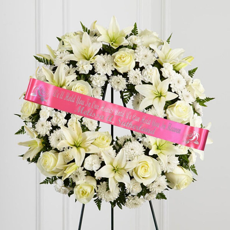 Personalized Memorial Funeral Sash Ribbon or Celebration of Etsy