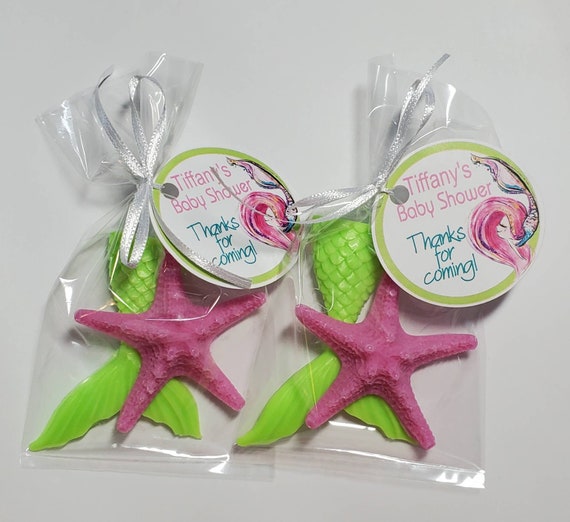 MERMAID BABY SHOWER Favors (25) Mermaid Tail Soap, Beach Wedding Favors