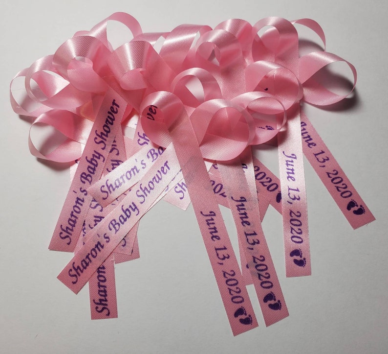 Personalized Ribbons Birthday Bridal Shower Wedding or Baby Etsy