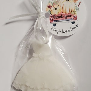 Bridal Shower Favors Wedding Dress Personalized for Guests Custom Scent Quinceanera, Pack of 10 image 5