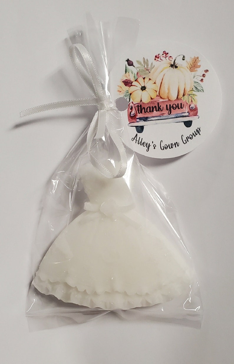 Bridal Shower Favors Wedding Dress Personalized for Guests Custom Scent Quinceanera, Pack of 10 image 5