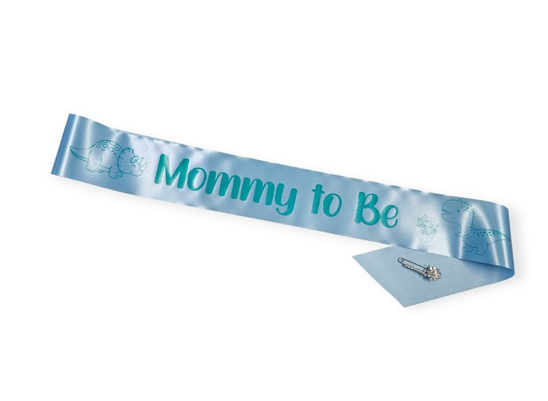 Dinosaur Baby Shower Sash & Pins: Mommy, Daddy, Grandma to Be image 6