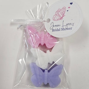 Personalized Butterfly Birthday Bridal Shower Favors Party Soap for Wedding or Baby Sprinkle with Tags image 4