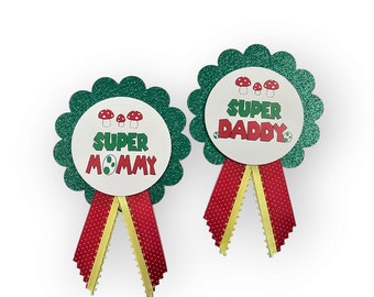 Video Gaming Baby Shower Pin Super Mommy or Daddy to be Sprinkle Gender Reveal