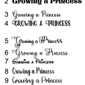 Growing a Princess Sash Posh Baby Shower for mom to be to wear comes with Crown Rhinestone Silver Pin image 7