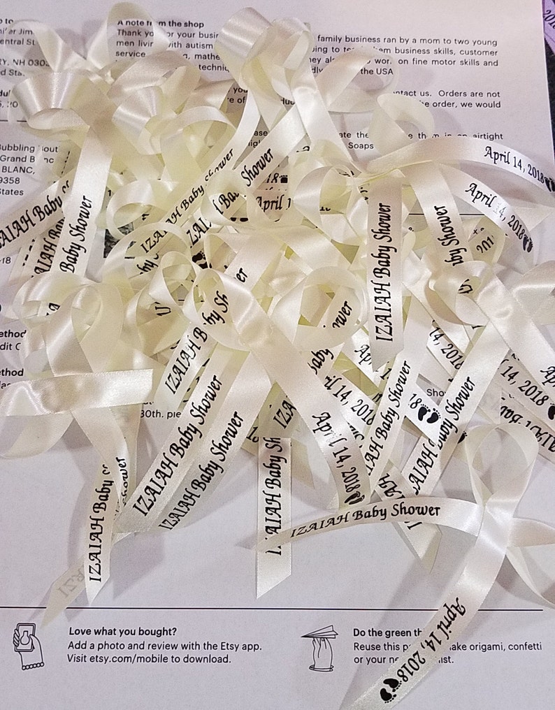 Personalized Ribbons Bridal Shower Birthday Party Wedding Etsy