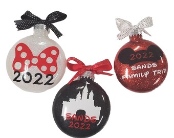 Personalized Magic Family Gift Christmas Ornament, Custom Made Glitter Bulb White Elephant