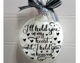 Memorial Angel Ornament Gift - Heaven Miscarriage In Loving Memory Infant Loss Gift, Personalized Baby Christmas SIDS Add Name & Date