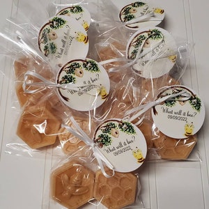 Honey Bee Honeycomb Personalized Baby Shower Favors Sweet As Can Bee Soap Gender Reveal Goats Milk Birthday image 4