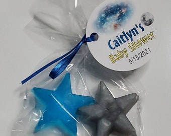 Personalized Twinkle Little Star Baby Shower Favors - Scented soaps custom made with tags & bags | Pack of 10