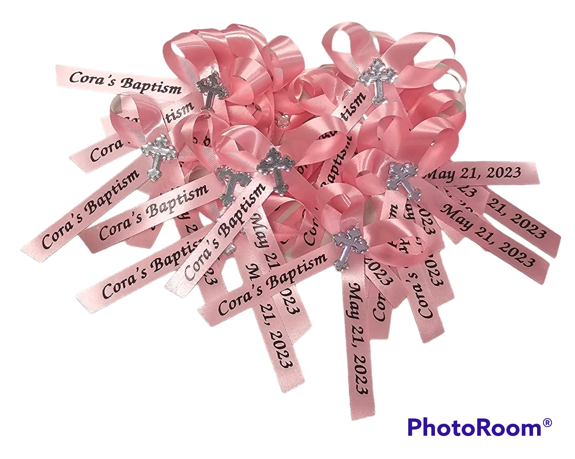 Personalized Ribbons for Wedding Bridal Shower Baby Shower Celebration  Party Favor Custom Wording Assembled for Gifts Pack of 25 
