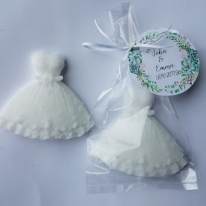 Bridal Shower Favors | Wedding Dress Personalized for Guests Custom Scent Quinceanera, Pack of 10
