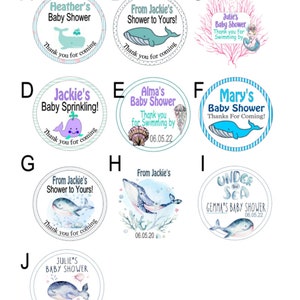 Whale Baby Shower Favors 10 Personalized Soaps with Tags for nautical birthday party bridal shower Under the Sea Theme image 5