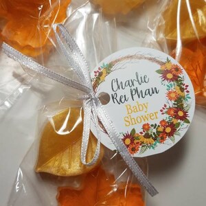 Bridal Shower Favor - Falling In Love Autumn Rustic Engagement Party Favors, Wedding Soap Party Favors with Personalized Tags | Pack of 10