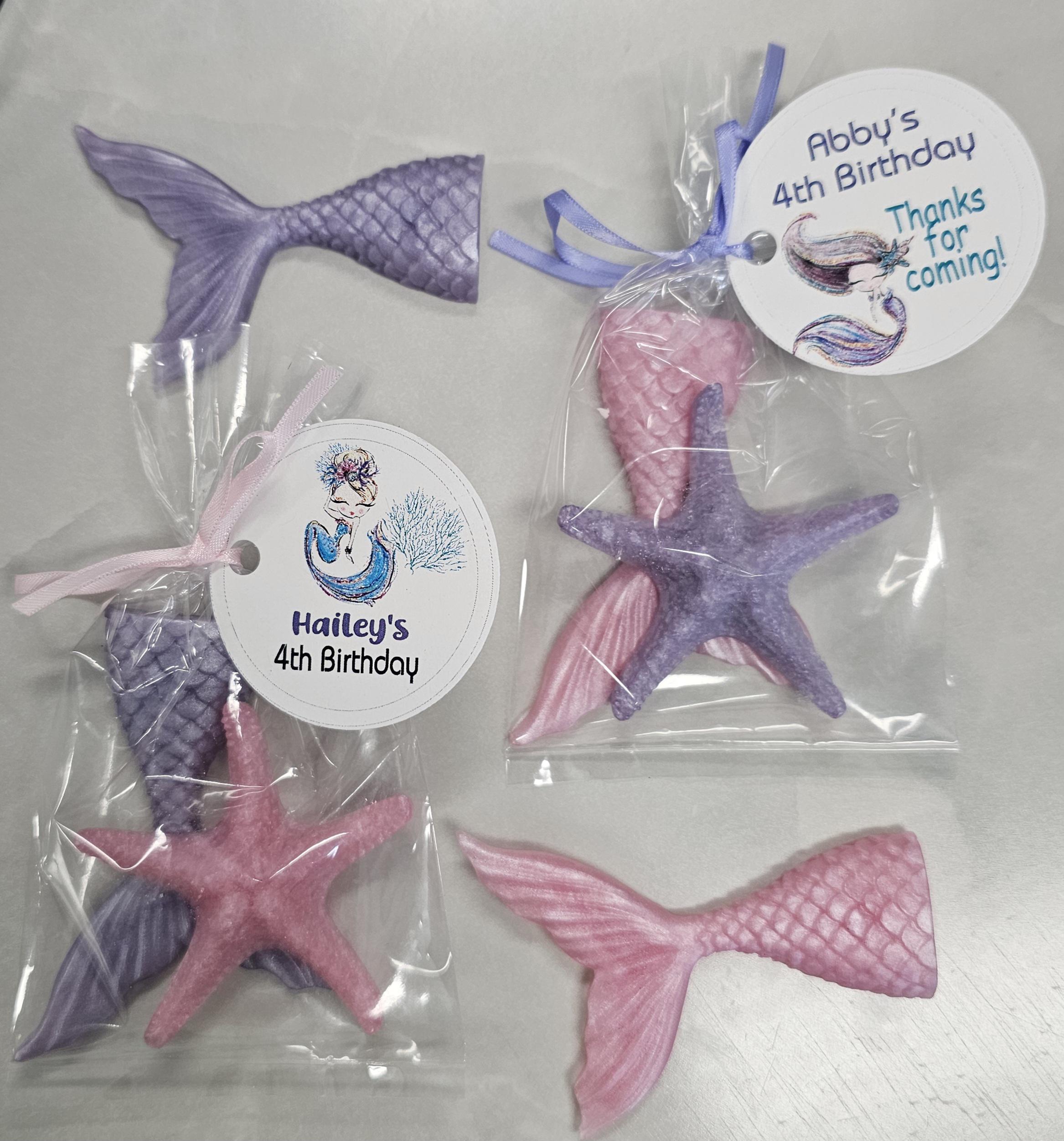 12 Bolsitas De Favores De Sirenas - Motivos Marinos Para Cumpleaños, Baby Showers O Bodas Con Tema Submarino