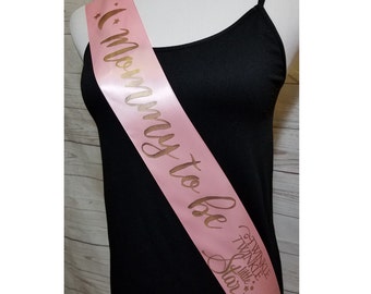 Twinkle Twinkle Little Star Baby Shower Sash - Mom to Be Sash to wear at Gender Reveal or Baby Sprinkle with Rhinestone Pin