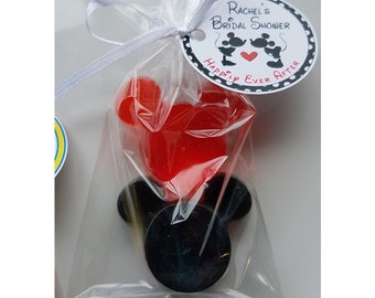 Mouse Bridal Shower - Birthday Party Favors Custom Color and Fragrance with Option for Bags Ribbons & Personalized Tags - Pack of 10