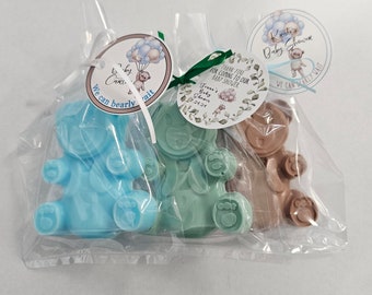 We Can Bearly Wait Bear Party Favors - Baby Shower or Birthday Party with Personalized Tags - Pack of 10