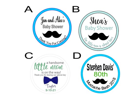 Little Man Baby Shower Favor Boy Gender Reveal Party Bow Etsy France