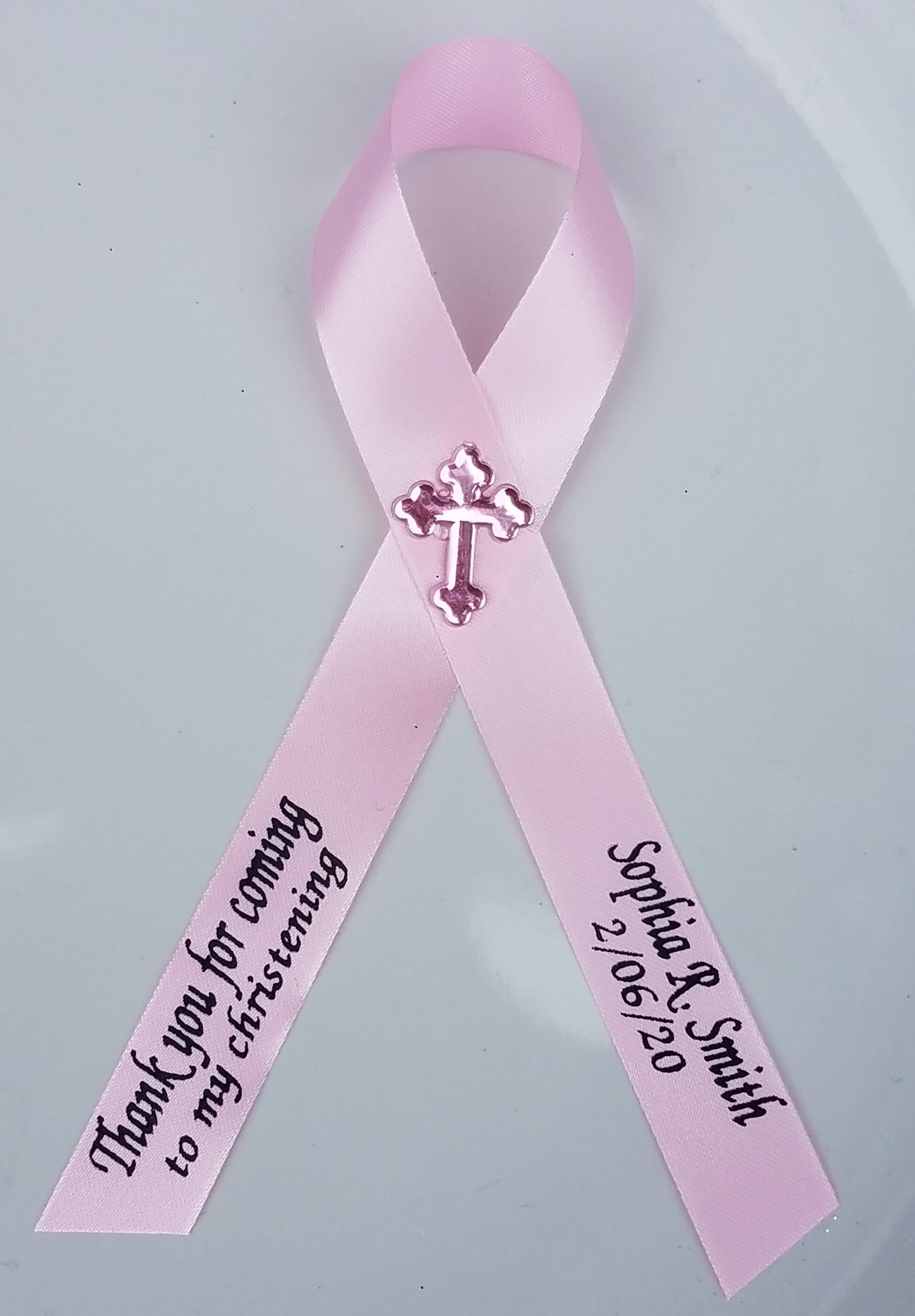 Personalized Baptism Ribbon Pins for Christening Dedication Etsy
