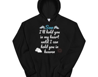 Mom to an Angel in Heaven Memorial Gift Funeral Son Celebration of Life Anniversary Unisex Hoodie