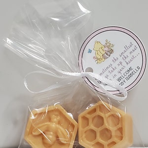 Honey Bee Honeycomb Personalized Baby Shower Favors Sweet As Can Bee Soap Gender Reveal Goats Milk Birthday image 9