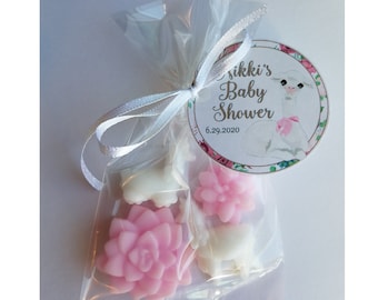 Llama Succulent Soap Favors – Bridal or Baby Shower Gift, Pack of 10