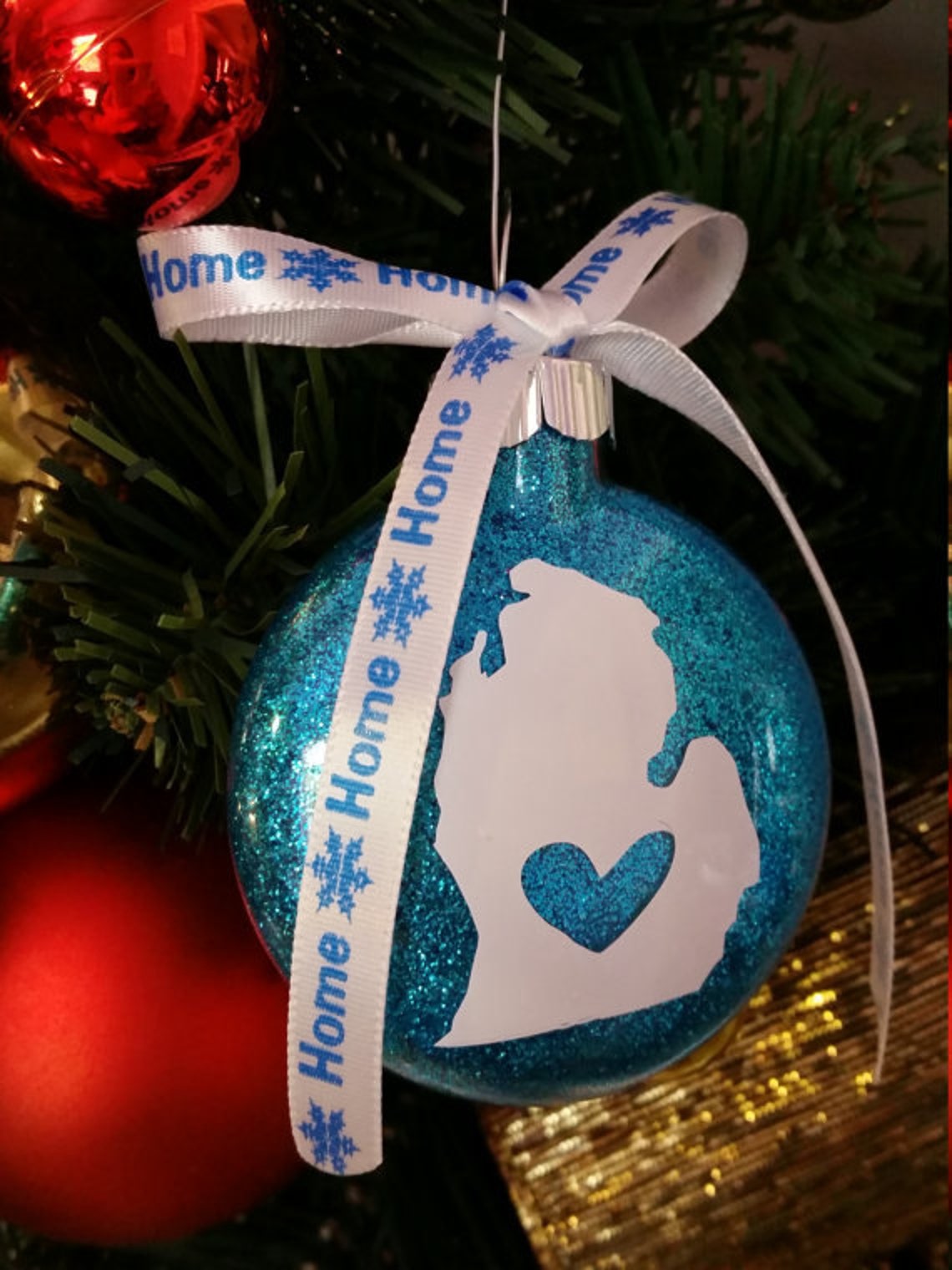 Michigan Christmas Ornament Michigan Christmas Ornament in | Etsy