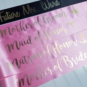 Bachelorette Party Sash Nauti Bride Sash for Bride to Be to Wear at Bridal Shower or Hen Night Personalized Sash image 3