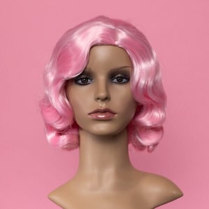 Rosa Kurze Perücke 1920er - 1940er Jahre Style Finger Wave