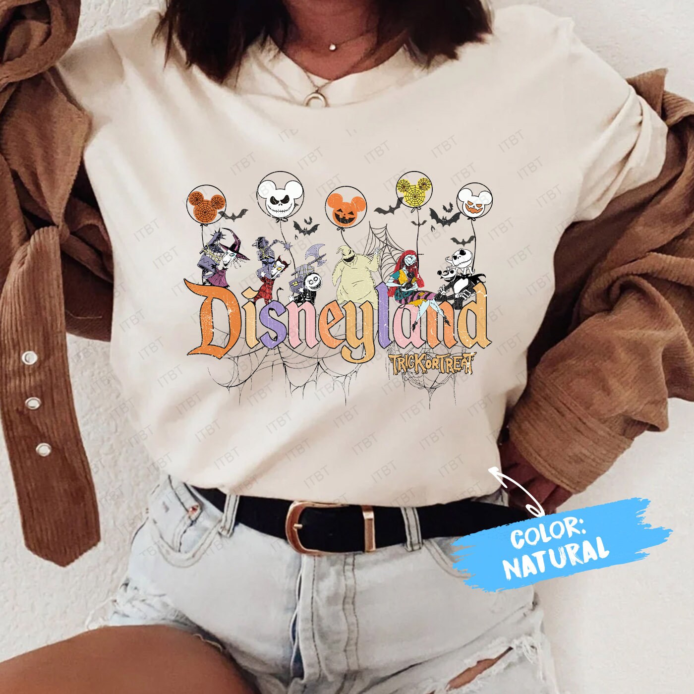 Discover Vintage Disneyland Nightmare Before Christmas Halloween shirt