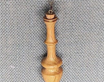 Potion Necklace Pendant - store intentions, memories, ash & spells in corked wood bottle - Great for wizard, witch, cosplay, or alchemy