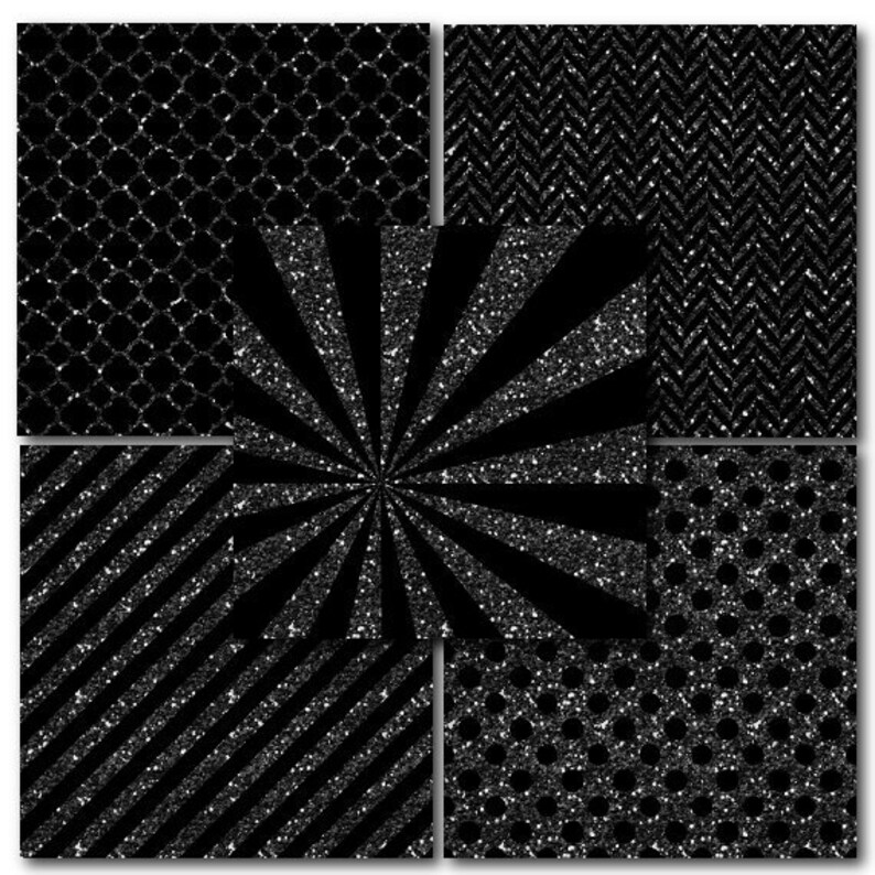 Download Black Glitter Patterns Digital Paper Halloween Sparkle | Etsy