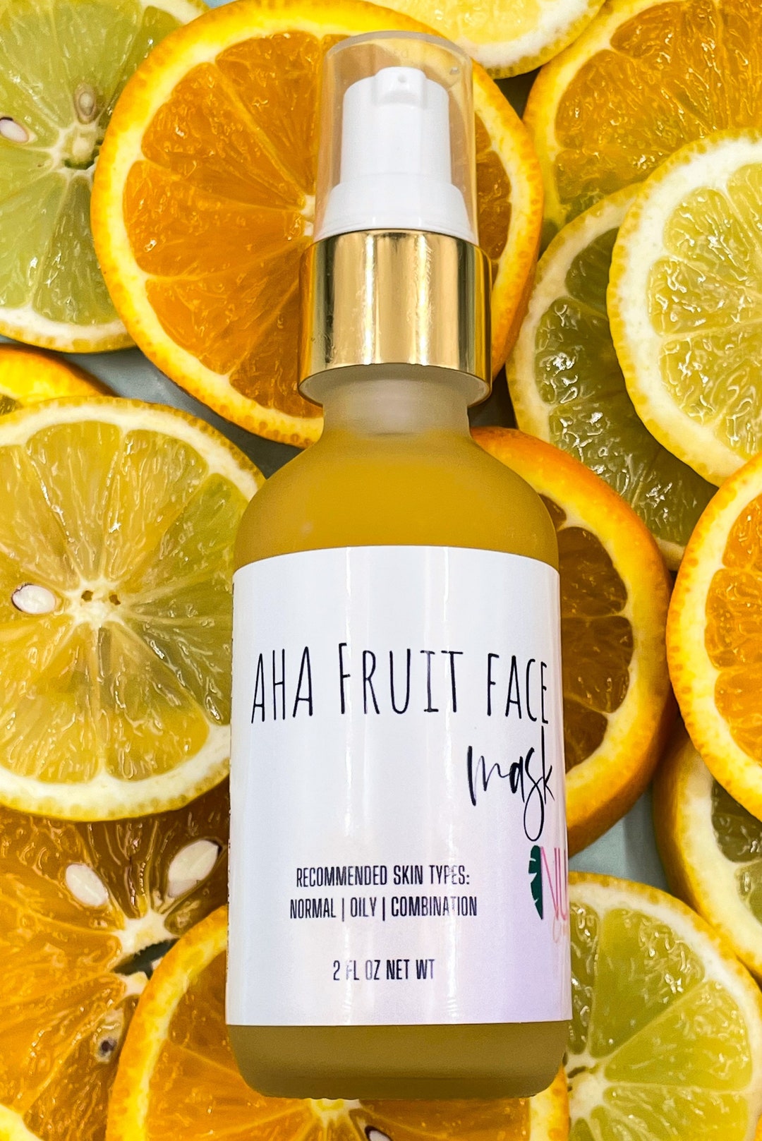 AHA Fruit Acid Face Peel Exfoliating Face Mask Glowing Skin Etsy
