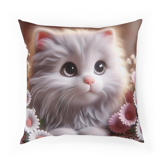 Cute cat fluffy cushion pillow 2025
