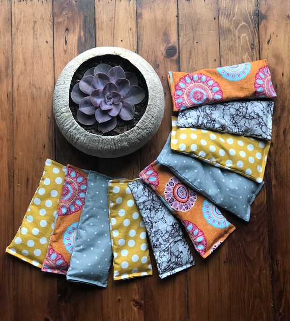 Lavender And Rice Filled Eye Pillows Etsy
