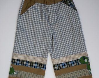 Pantalons garçon, shorts pour garçon pour tout-petits, pantalons d'été pour garçons, vêtements Dinosaur et Jurassic Park, Pantalons de retour à l'école, Pantalons Patchwork