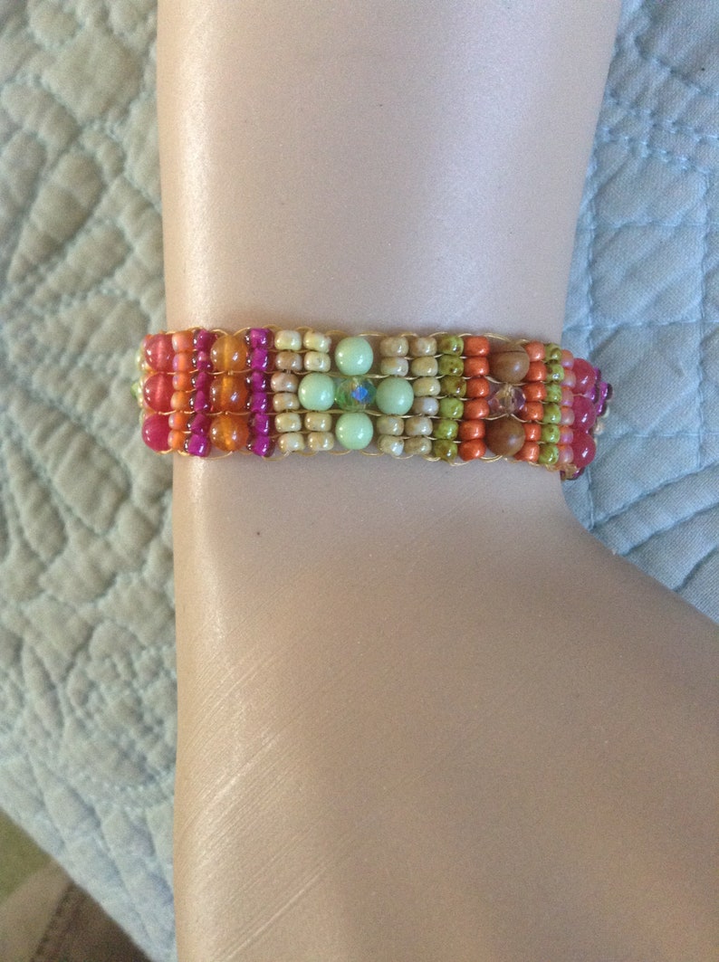 Handwoven Gemstone Bracelet image 1