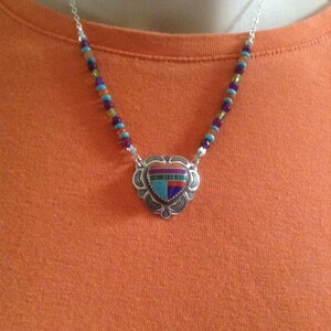 Modern Southwest Gemstone Heart Necklace