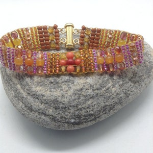 Handwoven Gemstone and Swarvoski Crystal Bracelet image 2