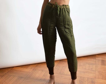 Vintage Quilted Liner Pants Reversible Insulated Cotton Pants - Etsy