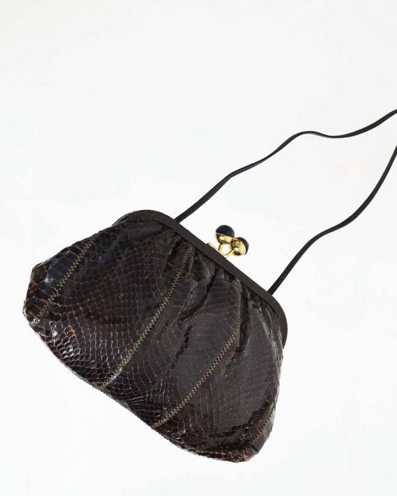 Vintage Brown Snakeskin Purse