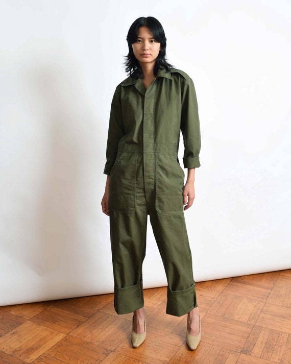 Vintage Army Green Coveralls Workwear Boiler Suit Jumpsuit - Etsy