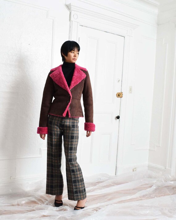 Vintage Pink Shearling Jacket - image 5